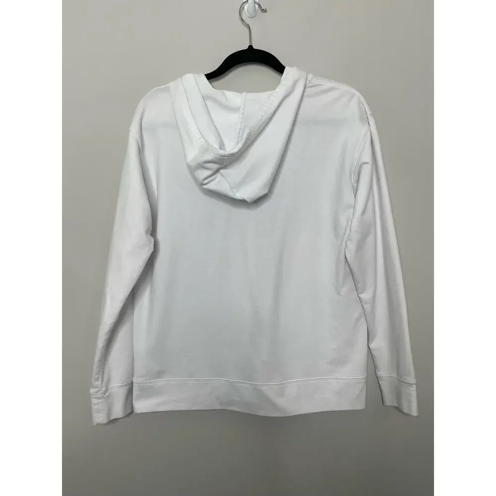 Michael Kors Hoodie Sweater‎ Long Sleeve Lace Up White Medium Streetwear Casual
